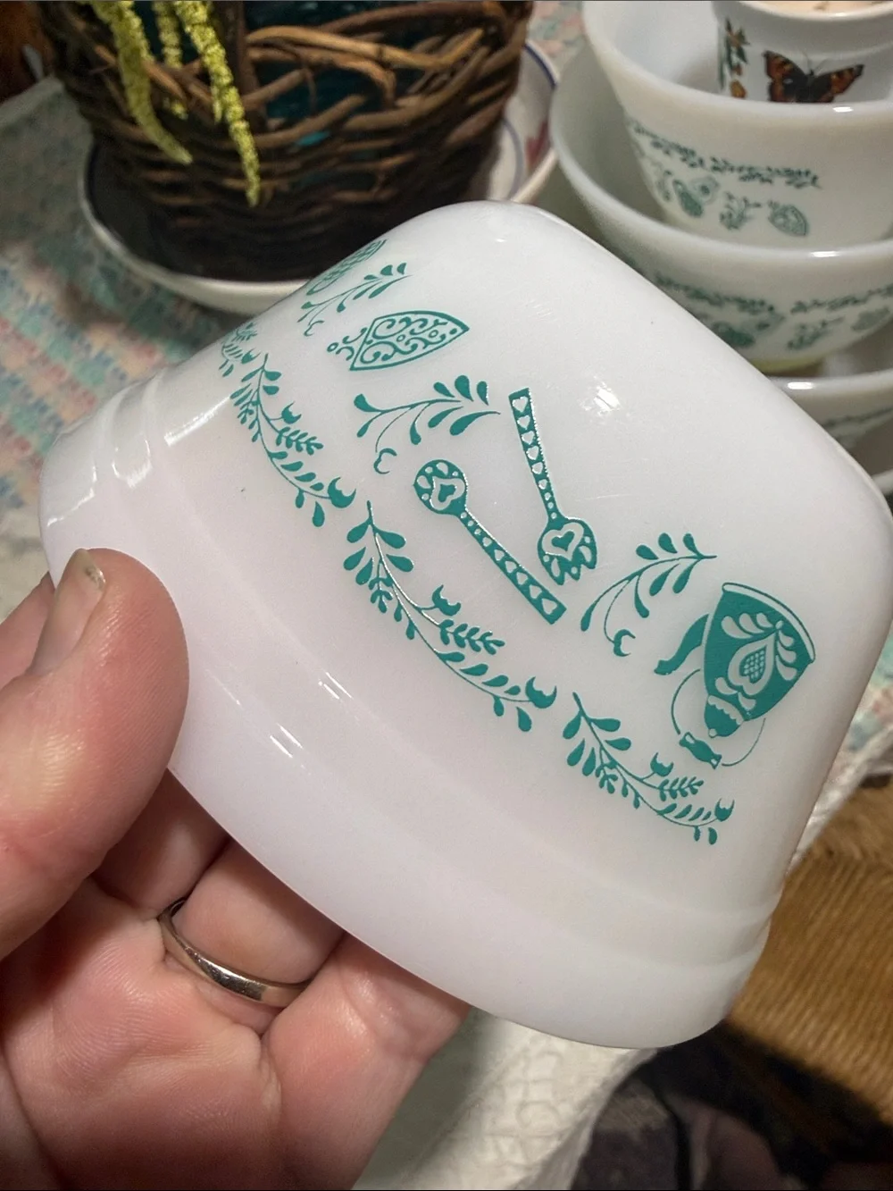 Federal turquoise Scandinavian utensils mixing bowl set (full set)